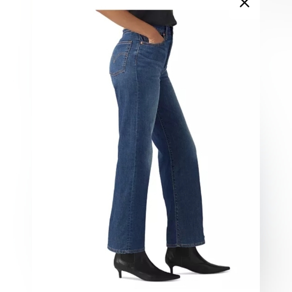 Levi's Women's 724 Ribcage High Rise Straight Ankle Jeans Inseam 27 - Picture 4 of 6